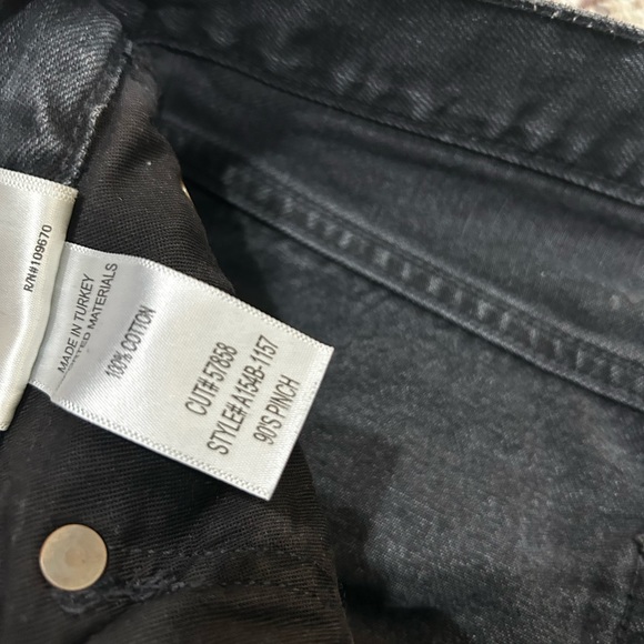 AGOLDE 90s Pinch Waist Black Distressed Jean - Picture 4 of 6